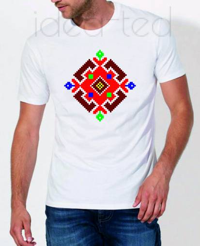 Мъжка тениска  с автентичен народен мотив