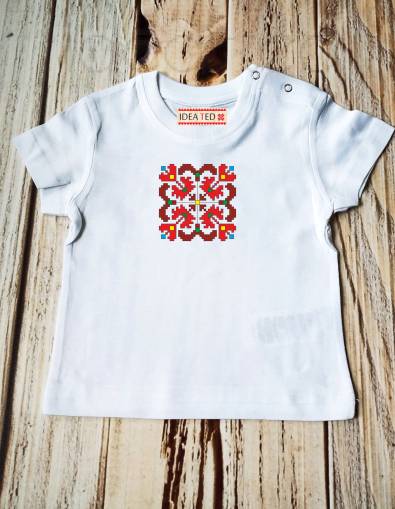 Бебешка тениска с автентичен народен мотив